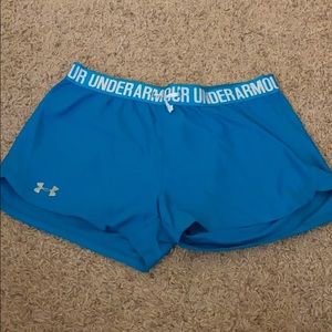 Teal Under Armour Athletic Running Shorts